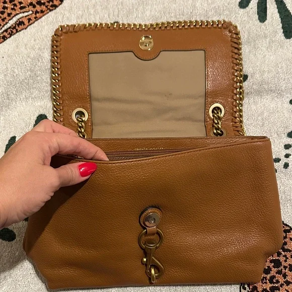 Rebecca Minkoff  Edie flap with woven shoulder chain adjustable cross body bag - Picture 2 of 10